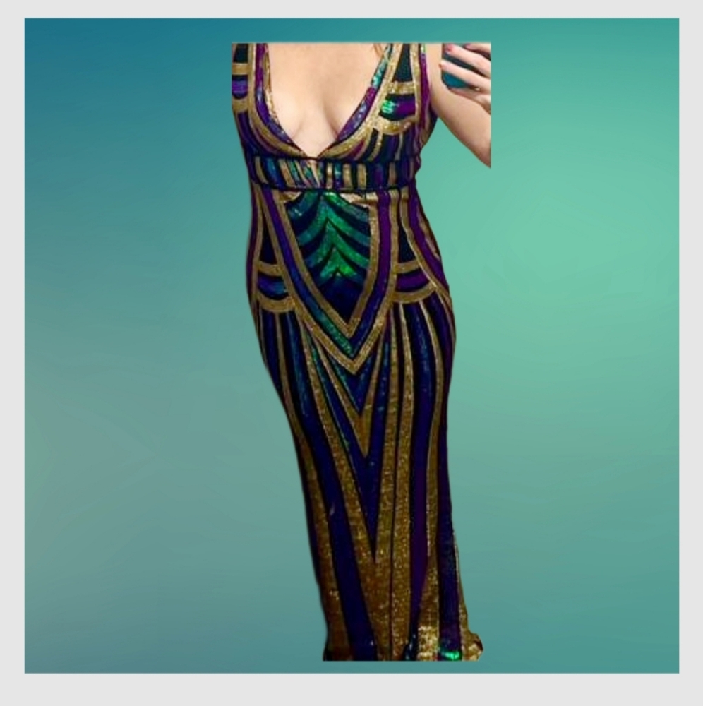 Multicolor Sequin Dress